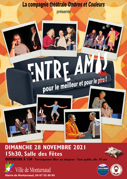 Affiche théâtre "Entre Amis"